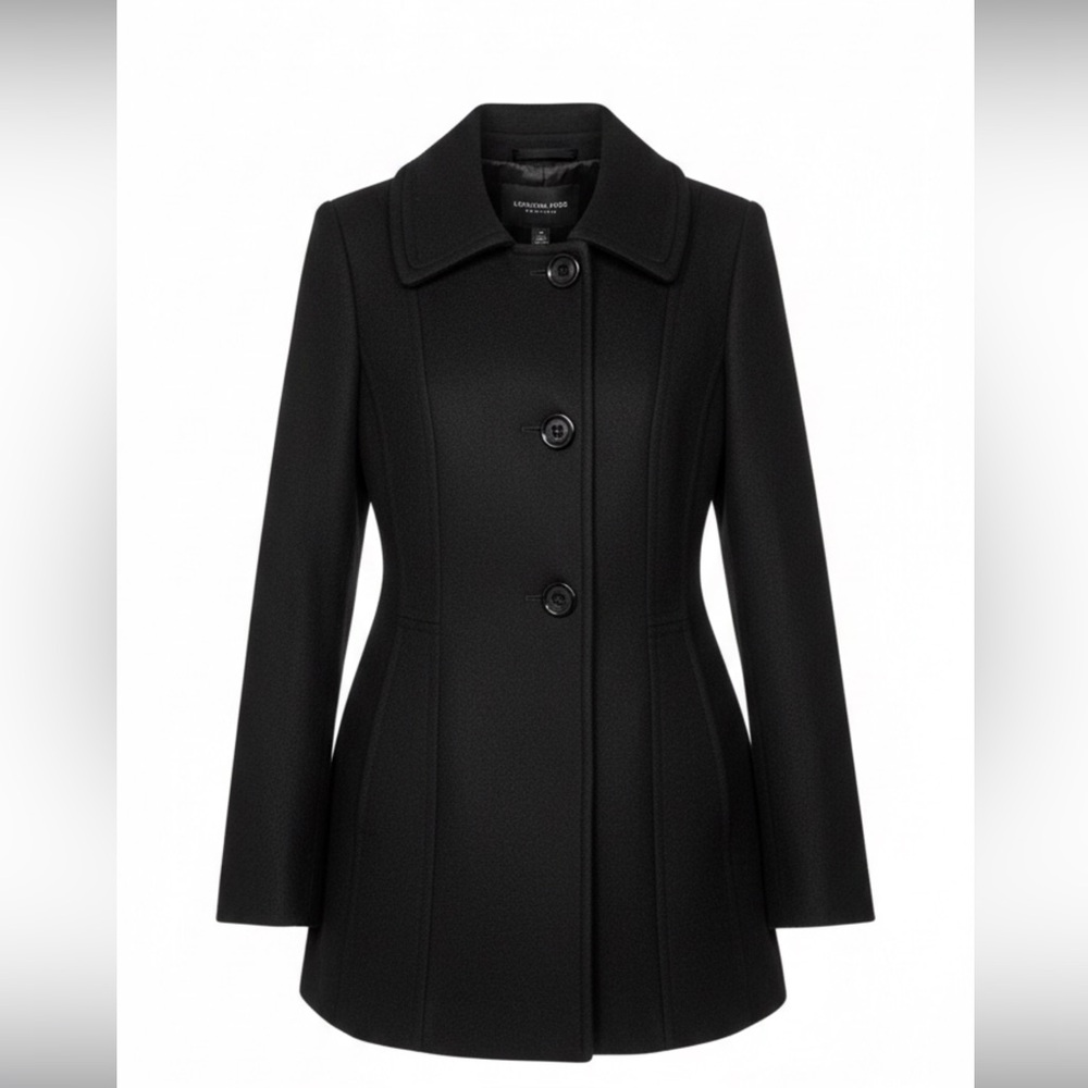 London Fog Women's Classic Black Pea Coat